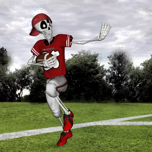 Bonehead-Graphix-Skeleton-Playing-Football