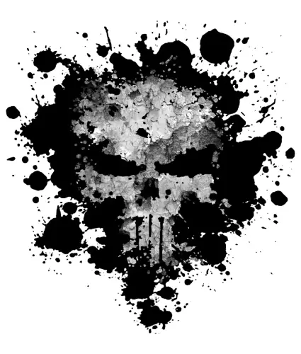 Digital-Art-Grunge-Skull-Splatter-White